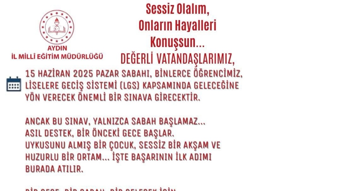 Sessiz Olalım, Onların Hayalleri Konuşsun…